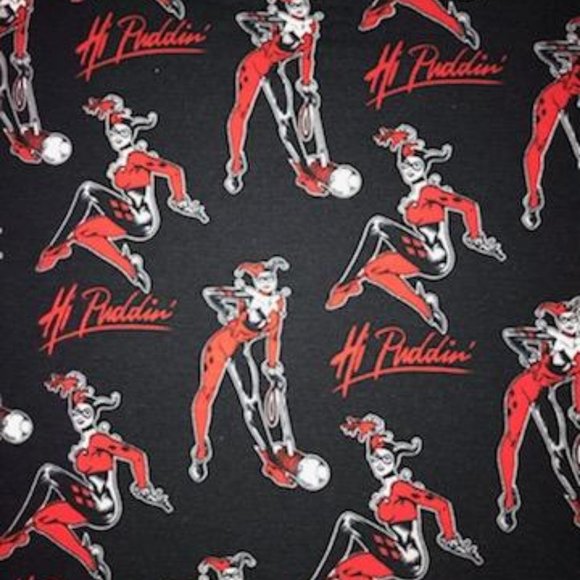 Harley Quinn Neck Gaiter DuRag w/built-in elastic main image 7